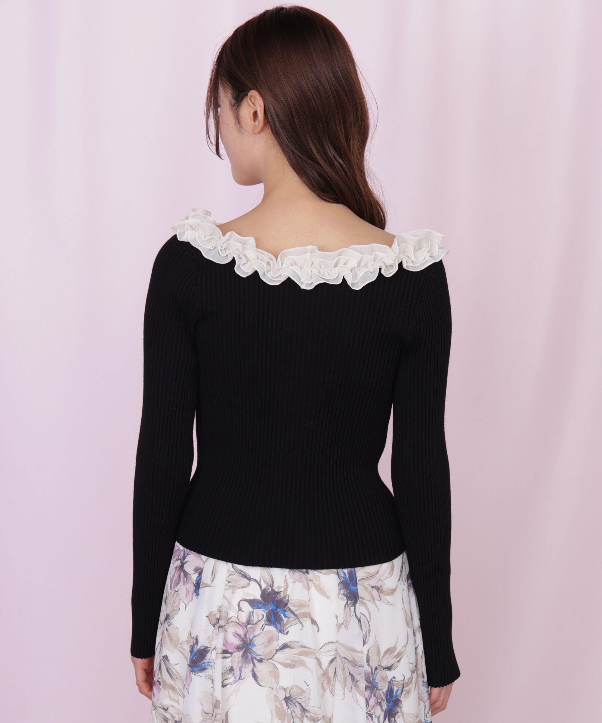  「フリルトリムニット」|ニット・セーター|