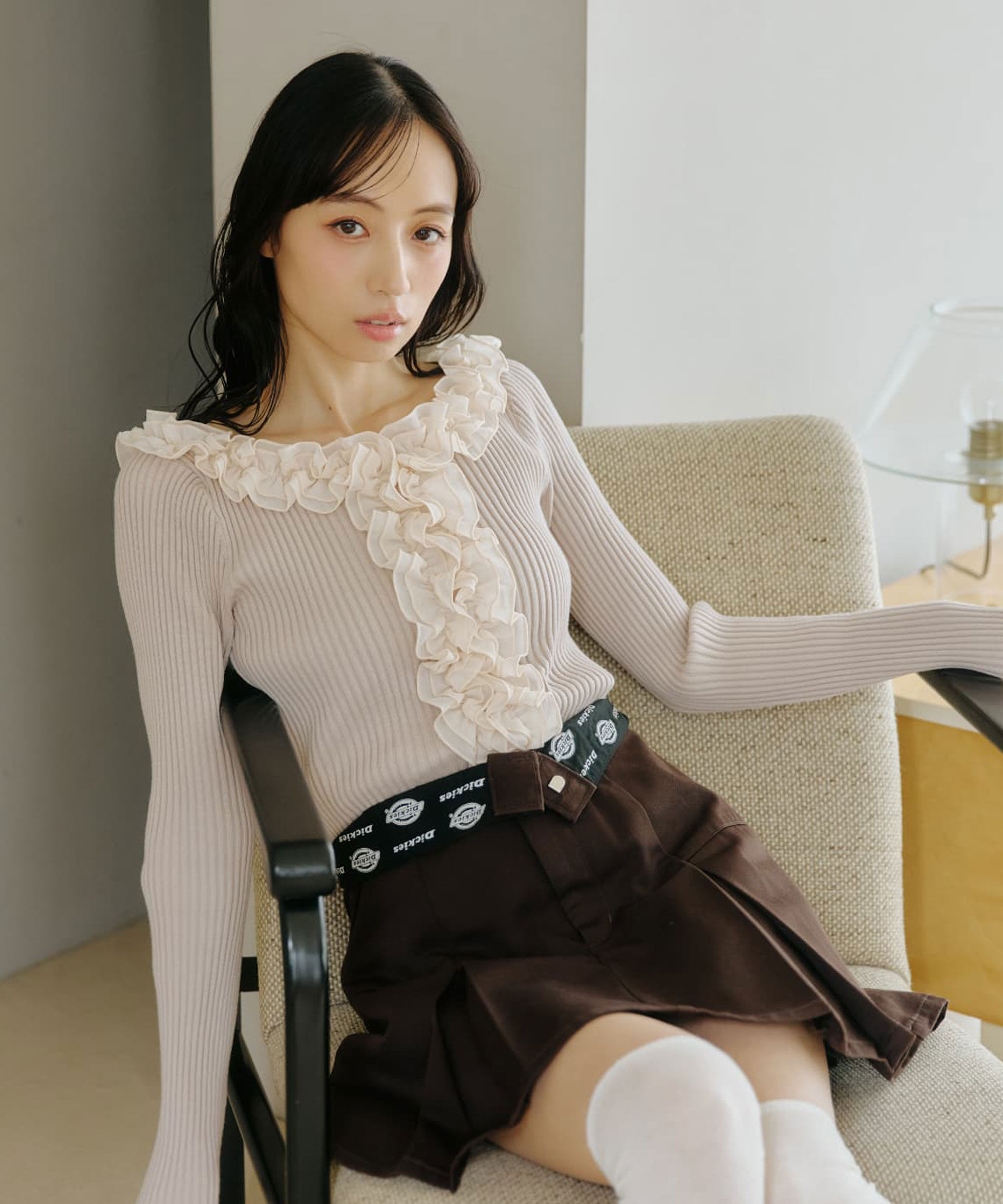  「フリルトリムニット」|ニット・セーター|