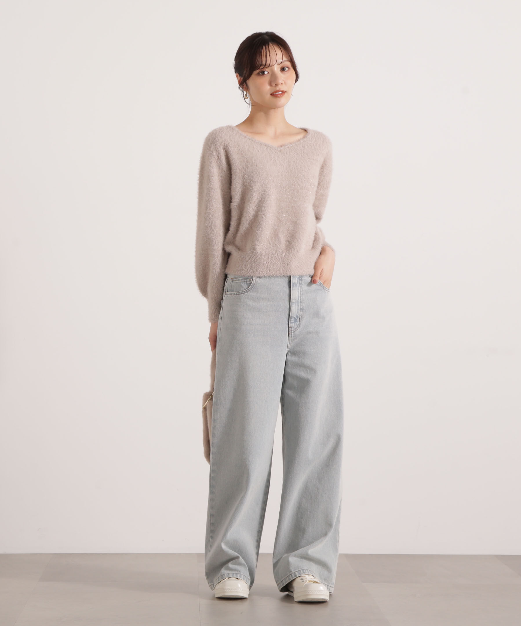 PROPORTION BODY DRESSING「ミニシャギーハートネックニット 25AW」|ニット・セーター|