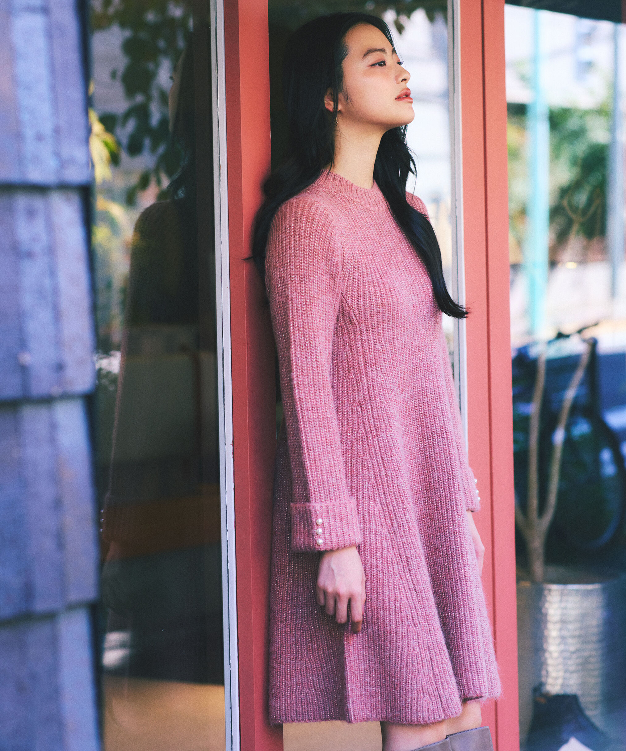 PROPORTION BODY DRESSING「ウールブレンドラメ入りニットミニワンピース　25AW」|ワンピース|