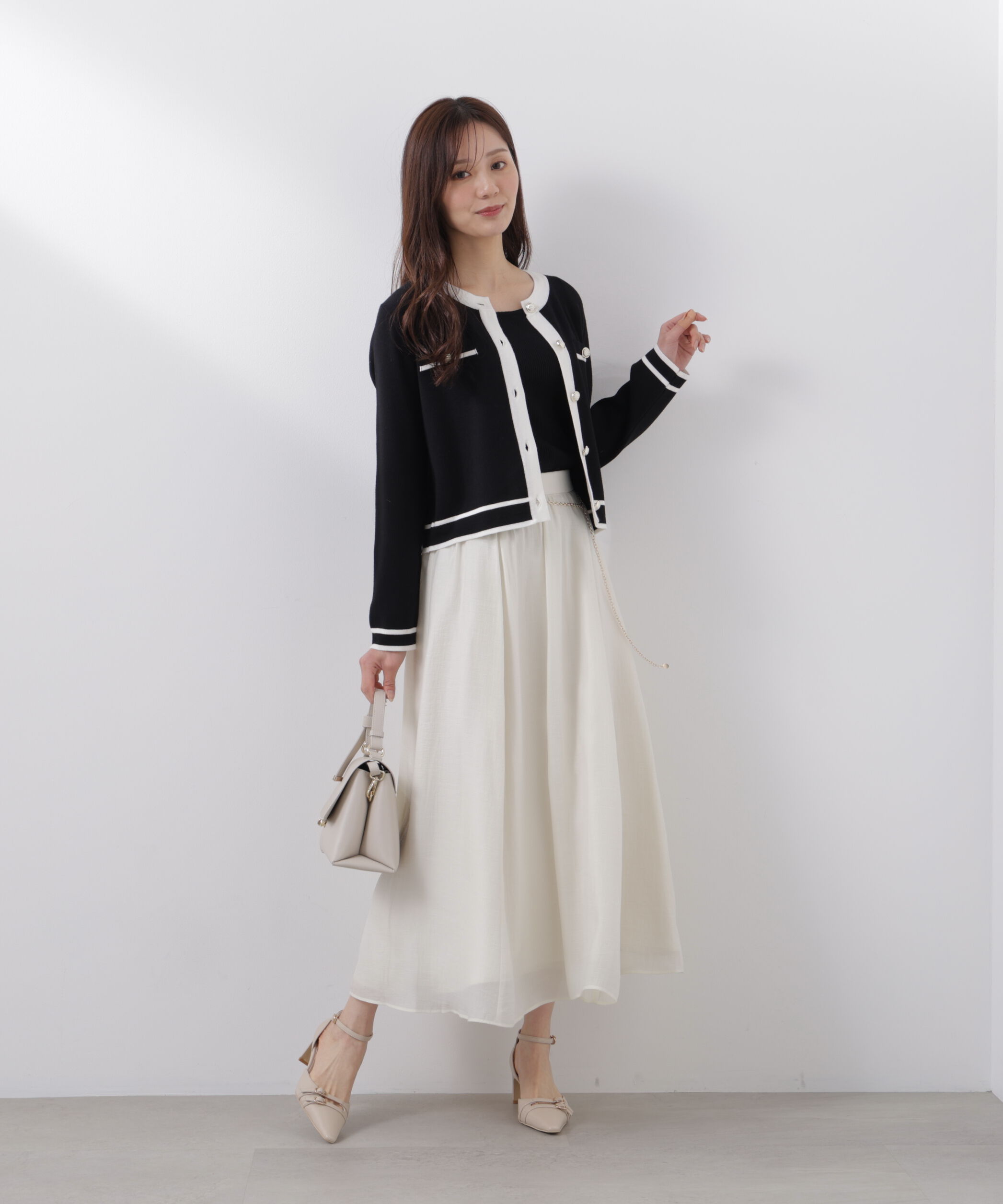 PROPORTION BODY DRESSING「チェーン付きギャザースカート　26SS」|スカート|