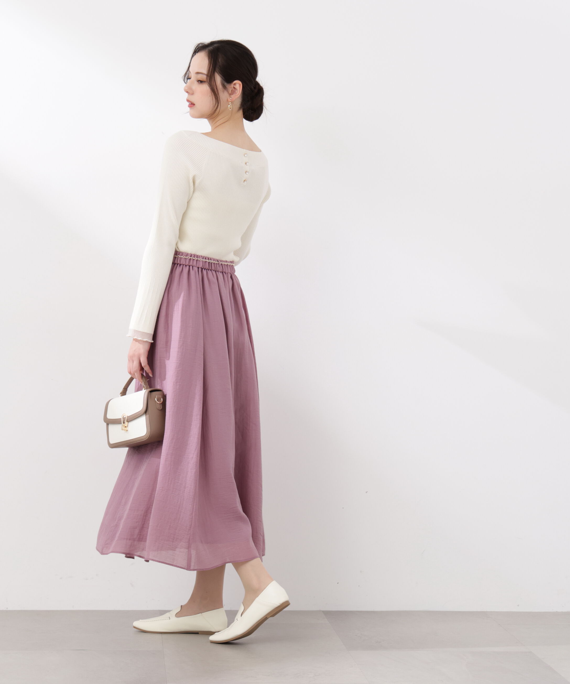 PROPORTION BODY DRESSING「チェーン付きギャザースカート　26SS」|スカート|