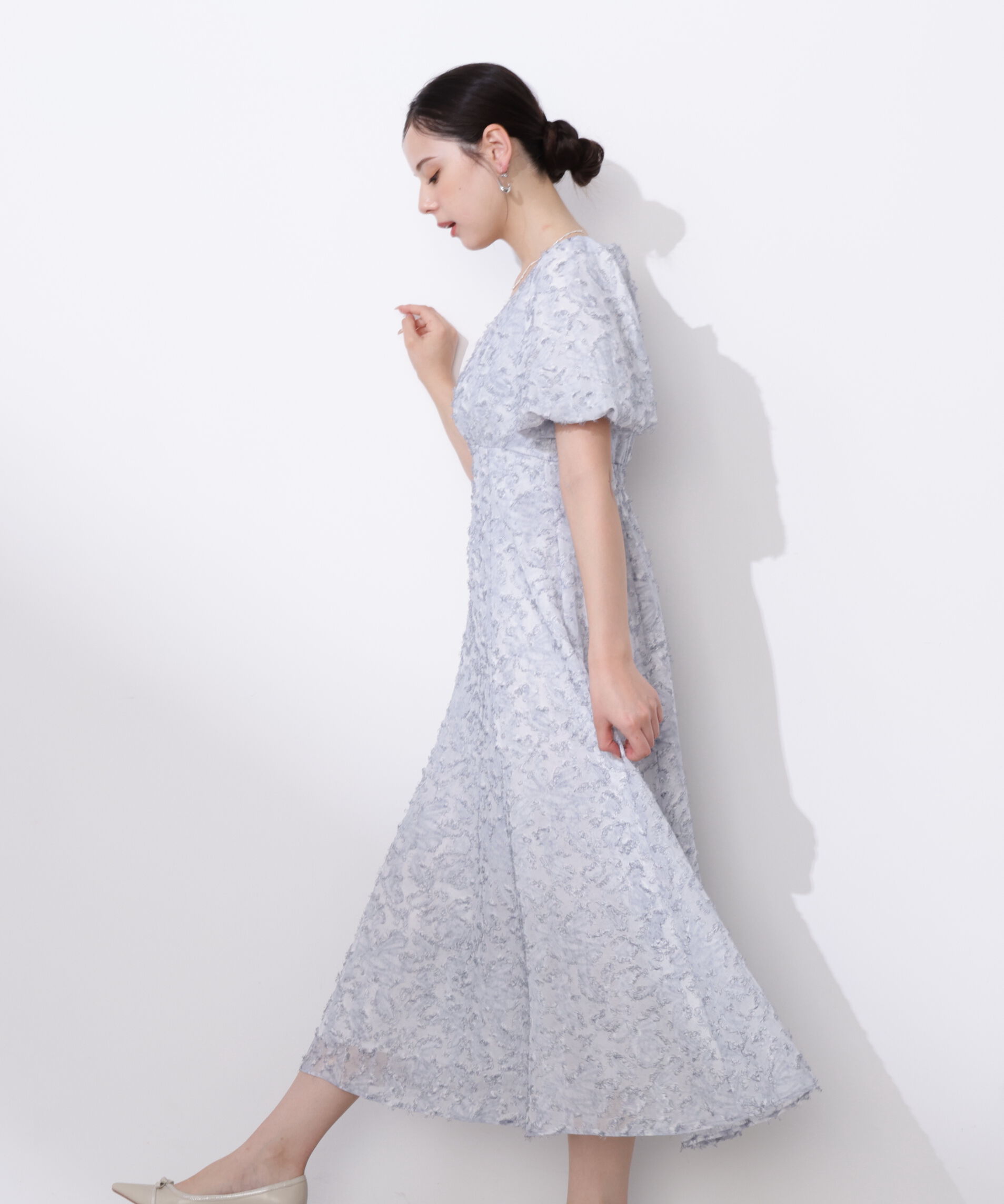 PROPORTION BODY DRESSING「＜L＞シアージャガードレディワンピース　26SS」|ワンピース|ブルー