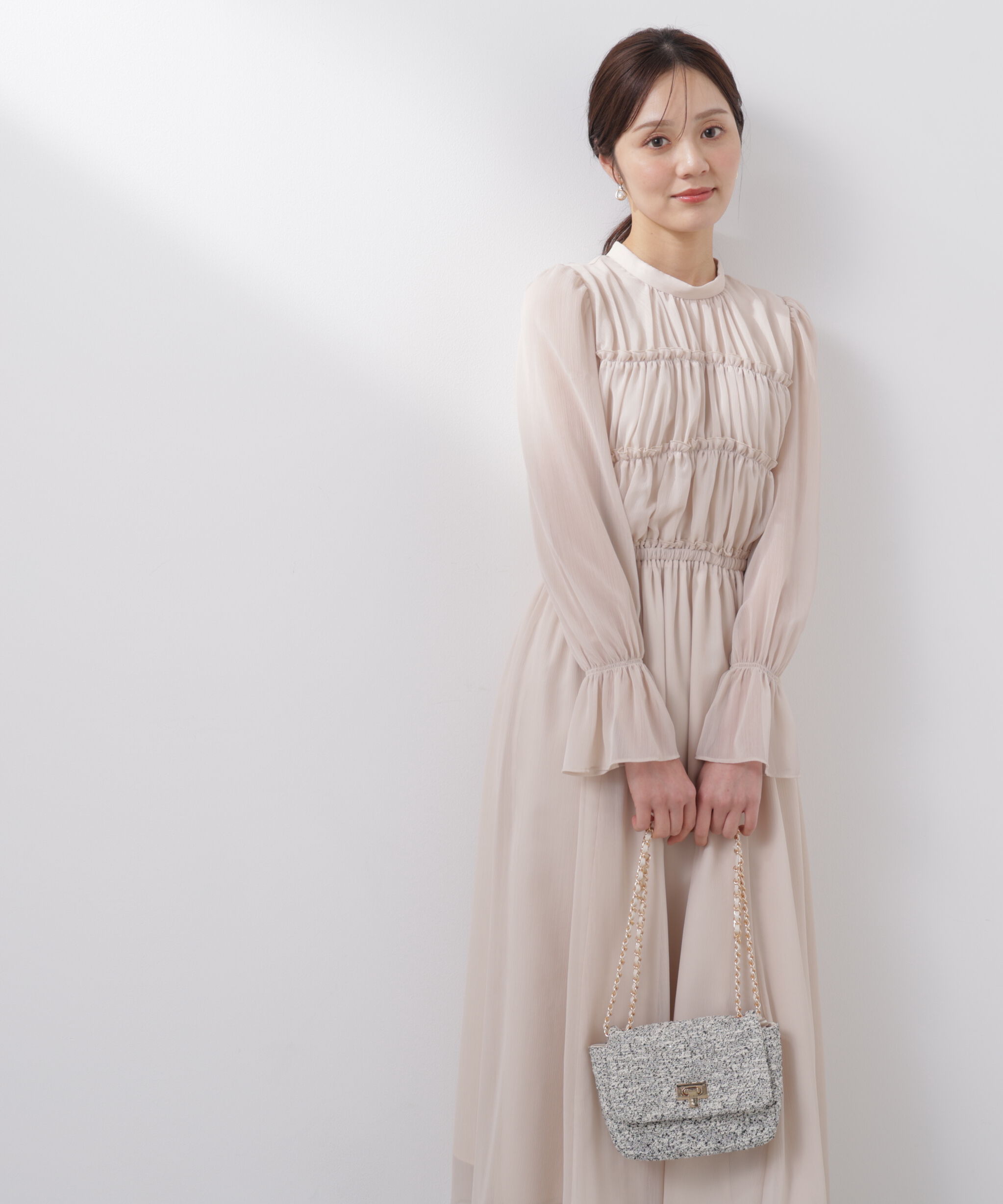 PROPORTION BODY DRESSING「シアーシャーリングワンピース　26SS」|ワンピース|