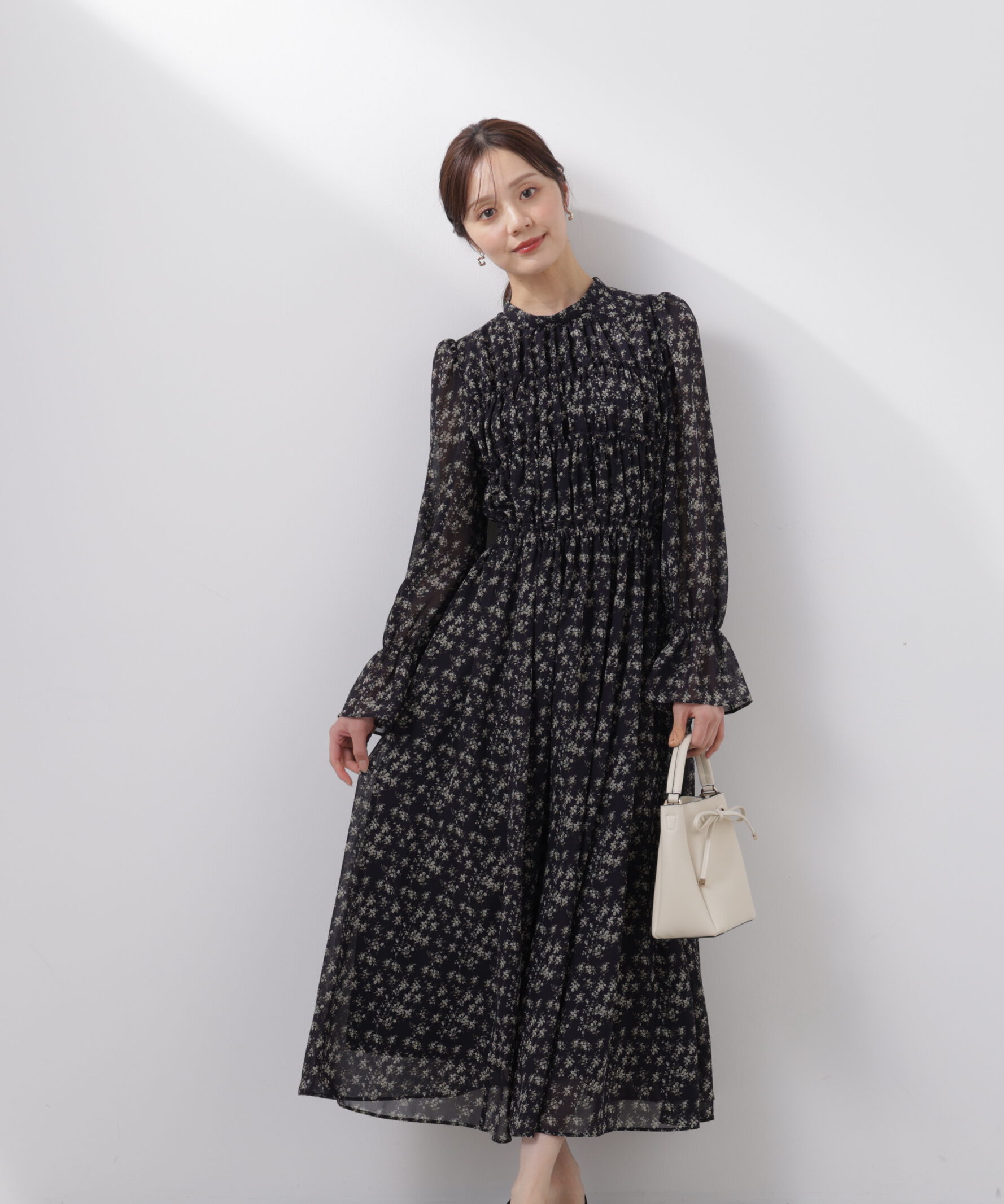 PROPORTION BODY DRESSING「シアーシャーリングワンピース　26SS」|ワンピース|ネイビーフラ