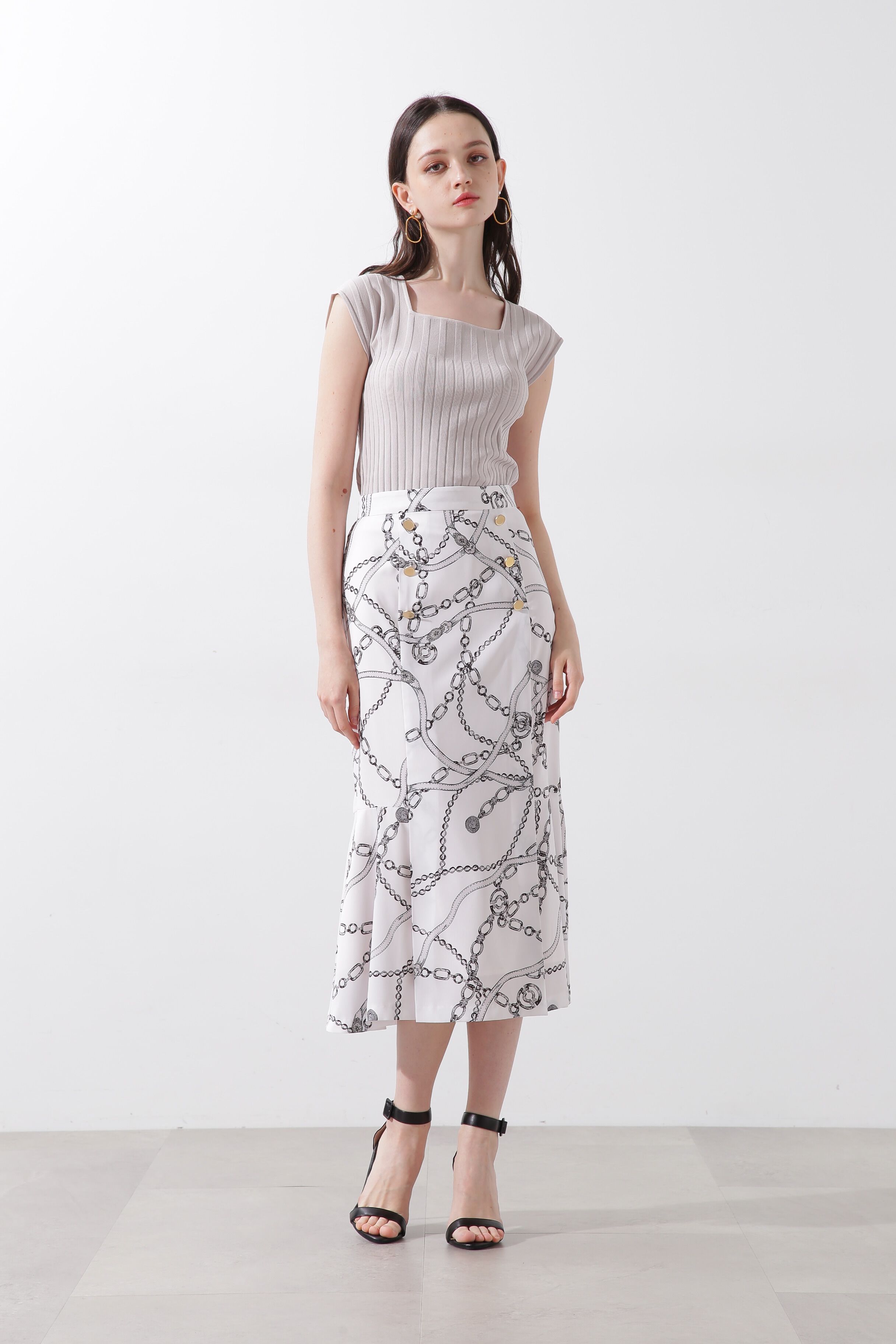  「スクエアネックニットトップス」|ニット・セーター|