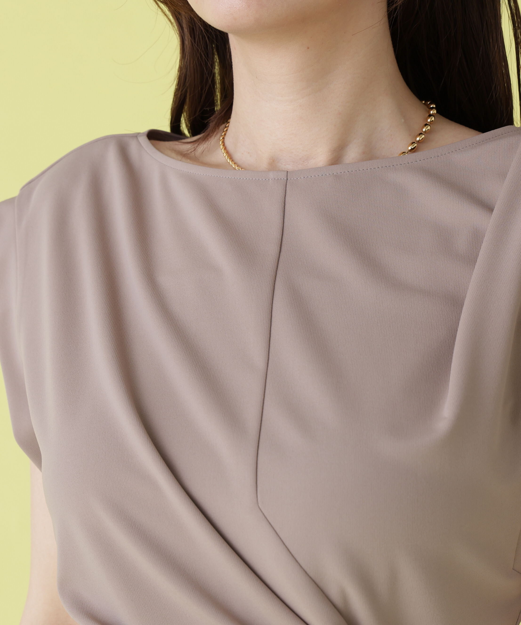  「マットポンチドレープトップス」|シャツ・ブラウス|