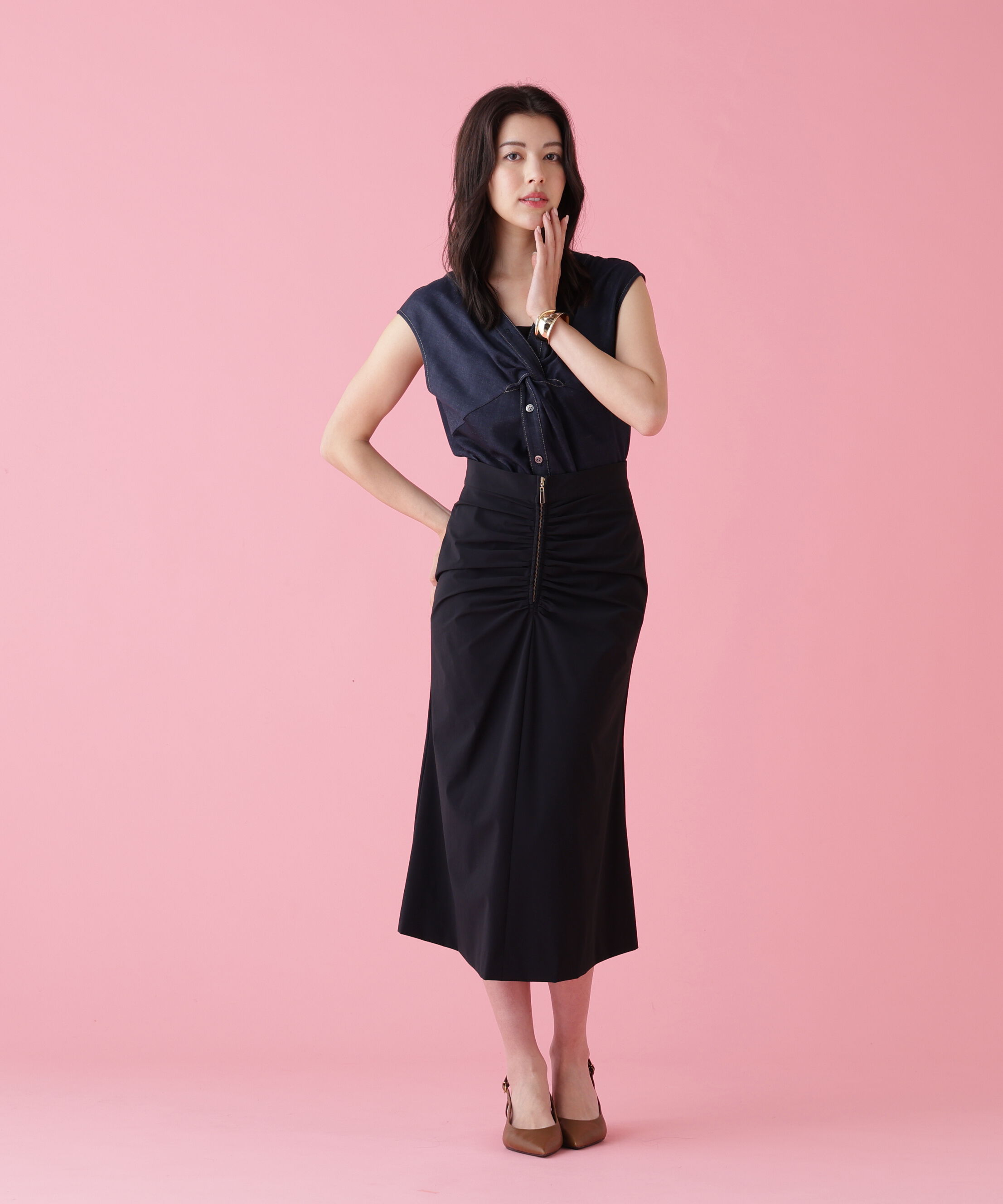  「フロントクロスブラウス」|シャツ・ブラウス|