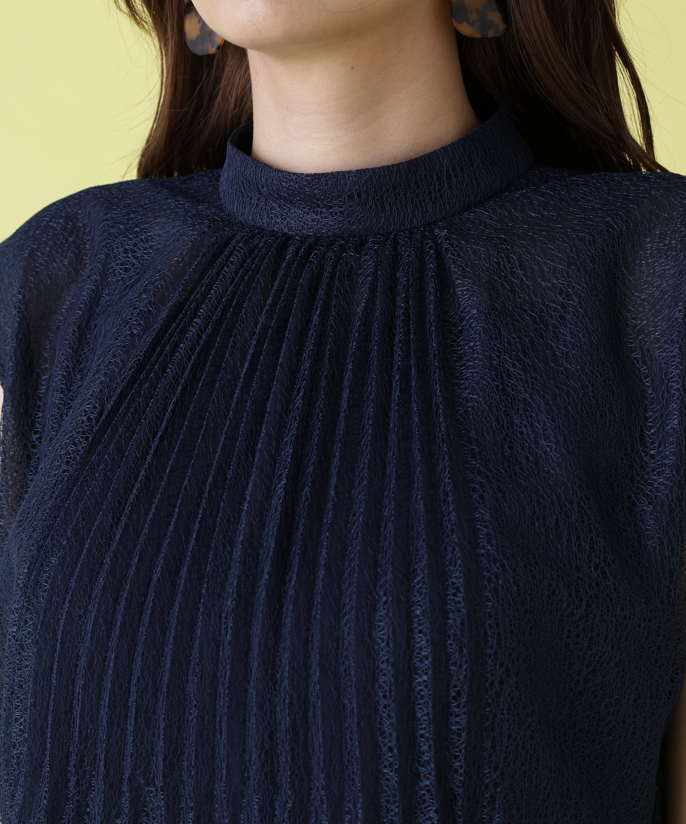  「レースプリーツブラウス」|シャツ・ブラウス|