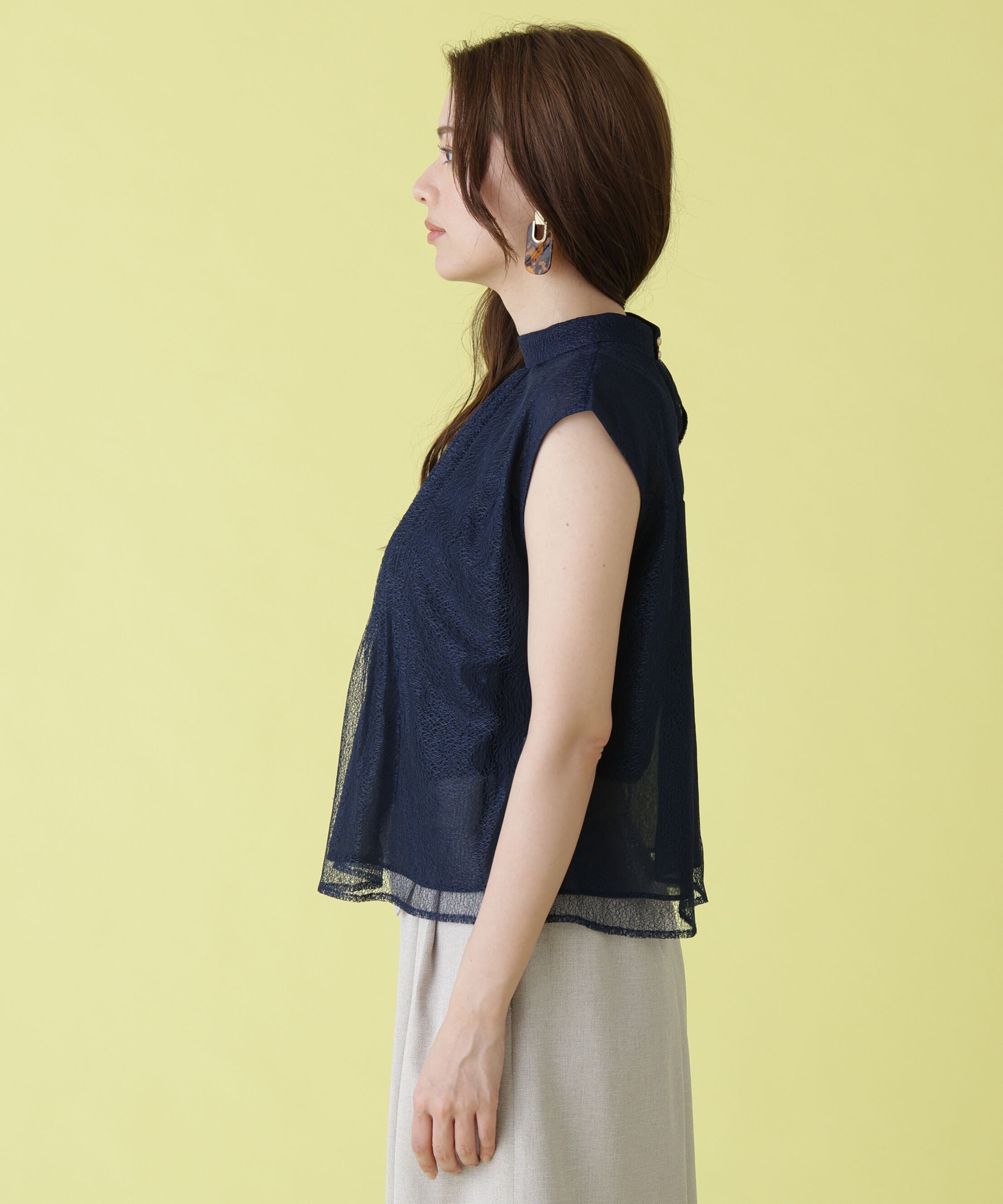  「レースプリーツブラウス」|シャツ・ブラウス|