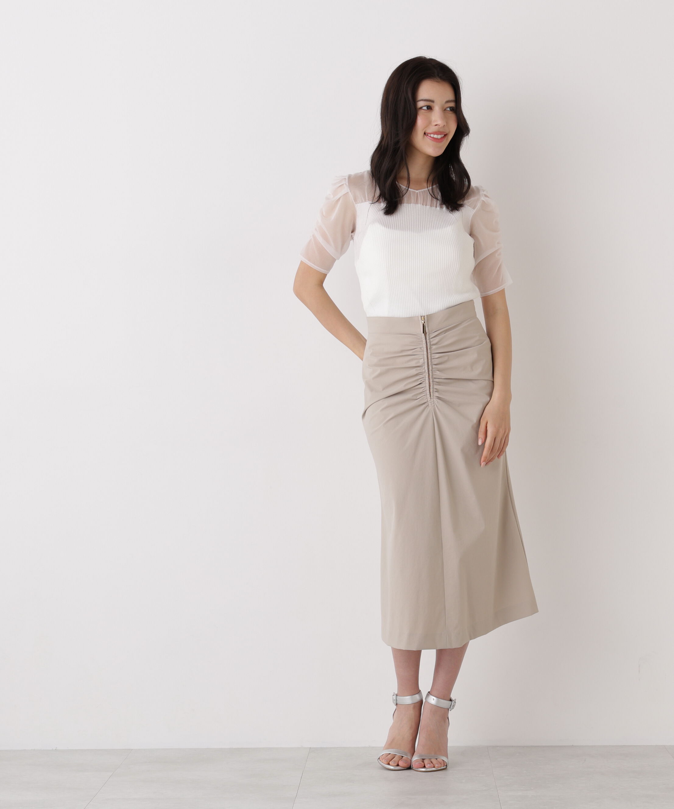  「ジップキャザースカート」|スカート|