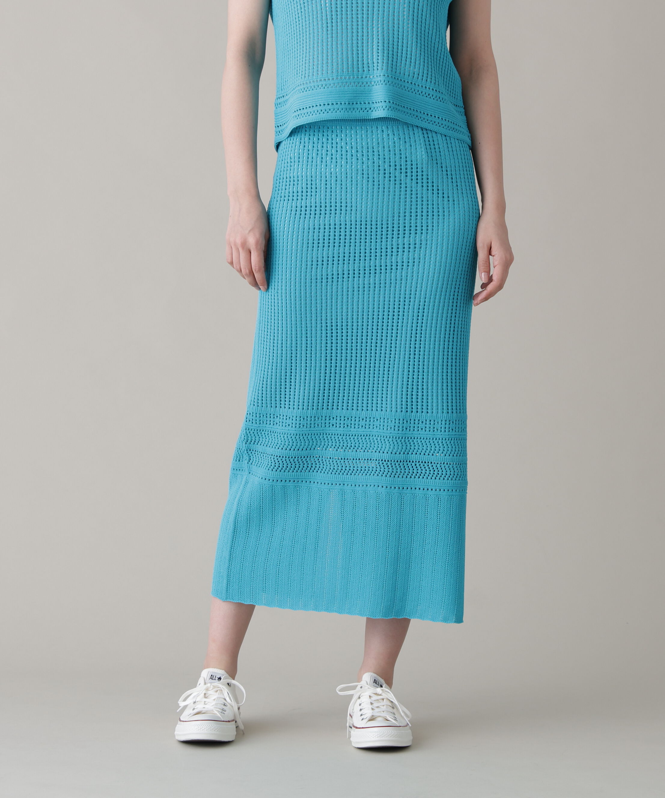  「メッシュニットスカート」|スカート|
