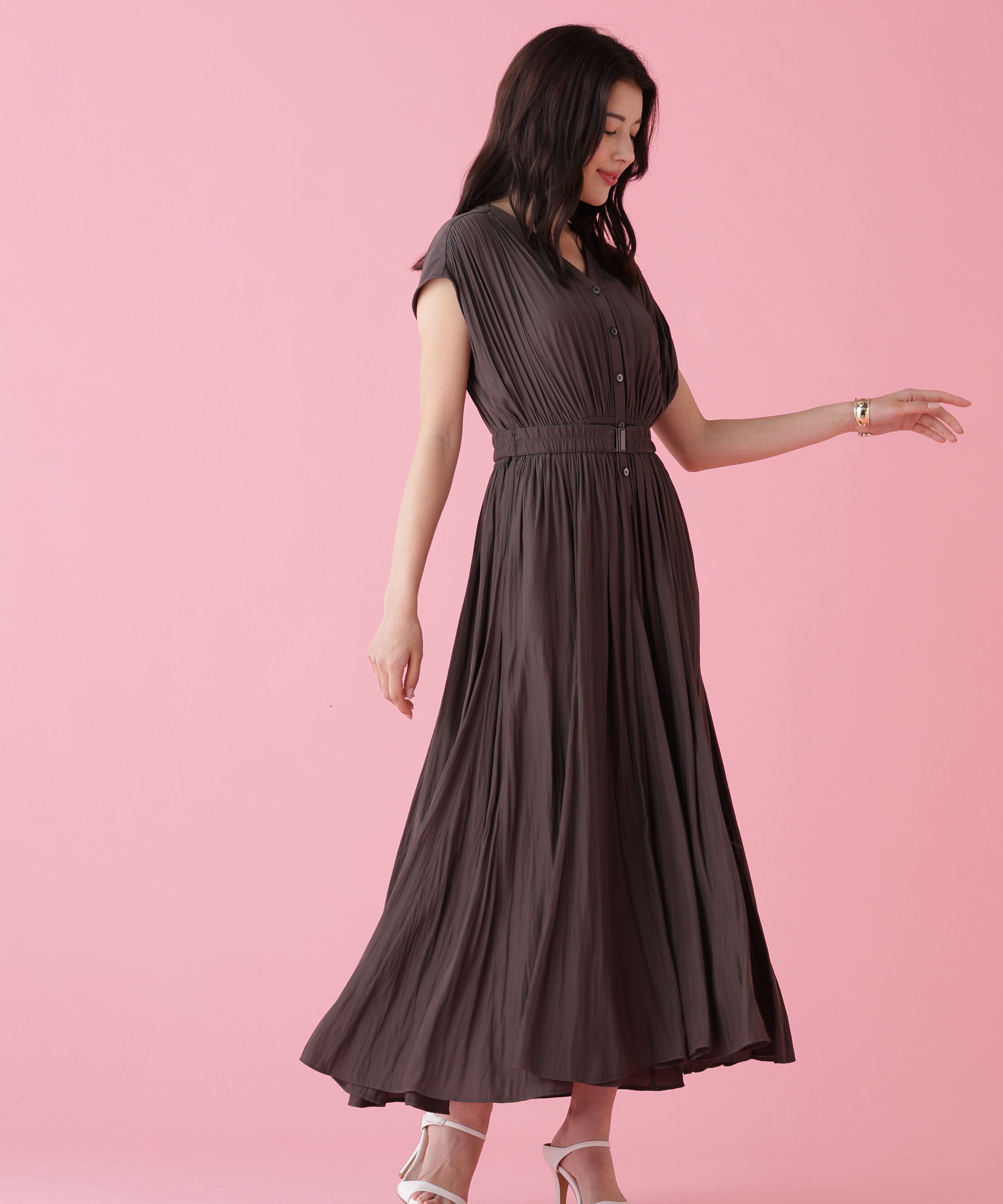  「カッセンロングフレアワンピース」|ワンピース|