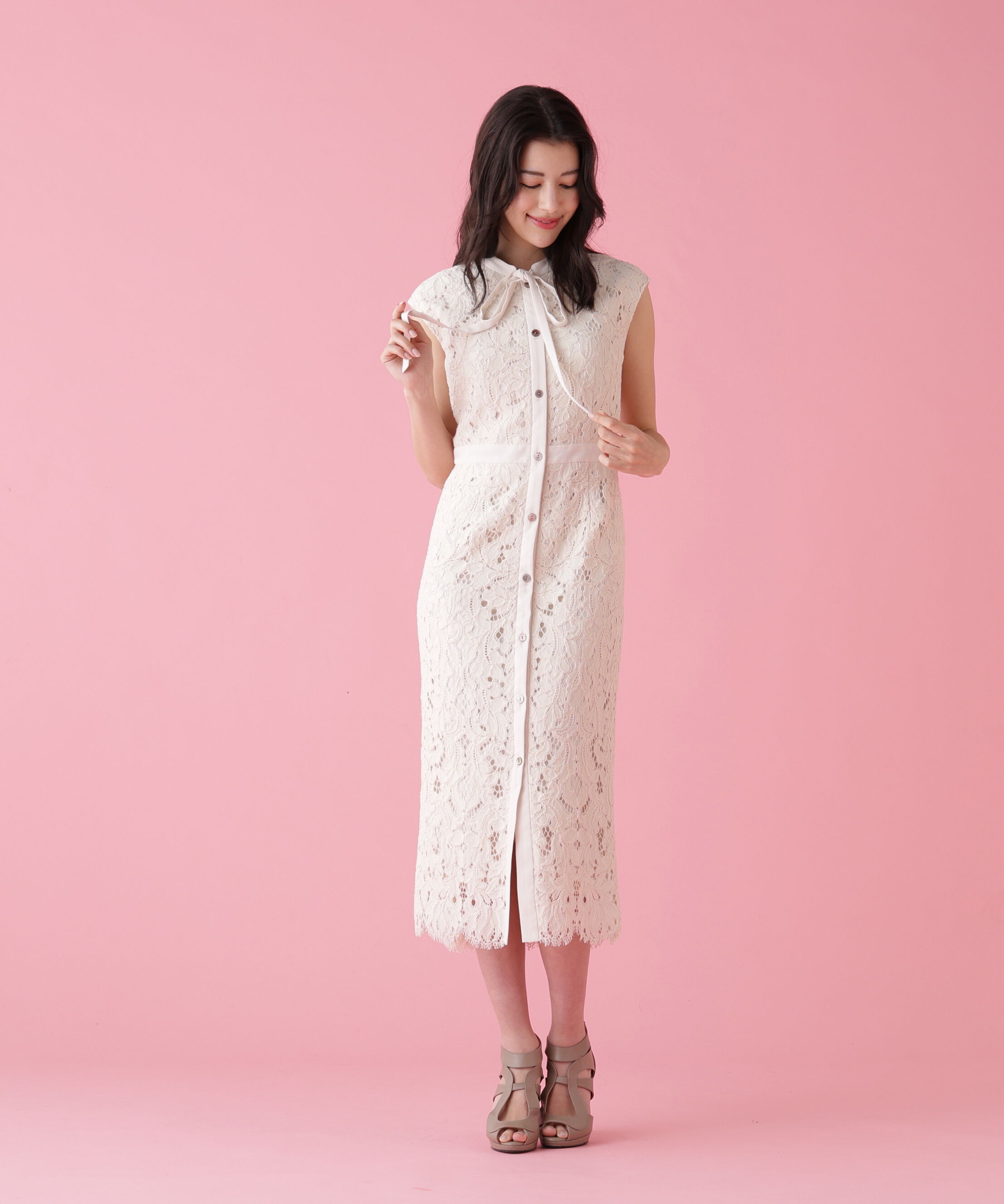  「バックマーメイドレースワンピース」|ワンピース|