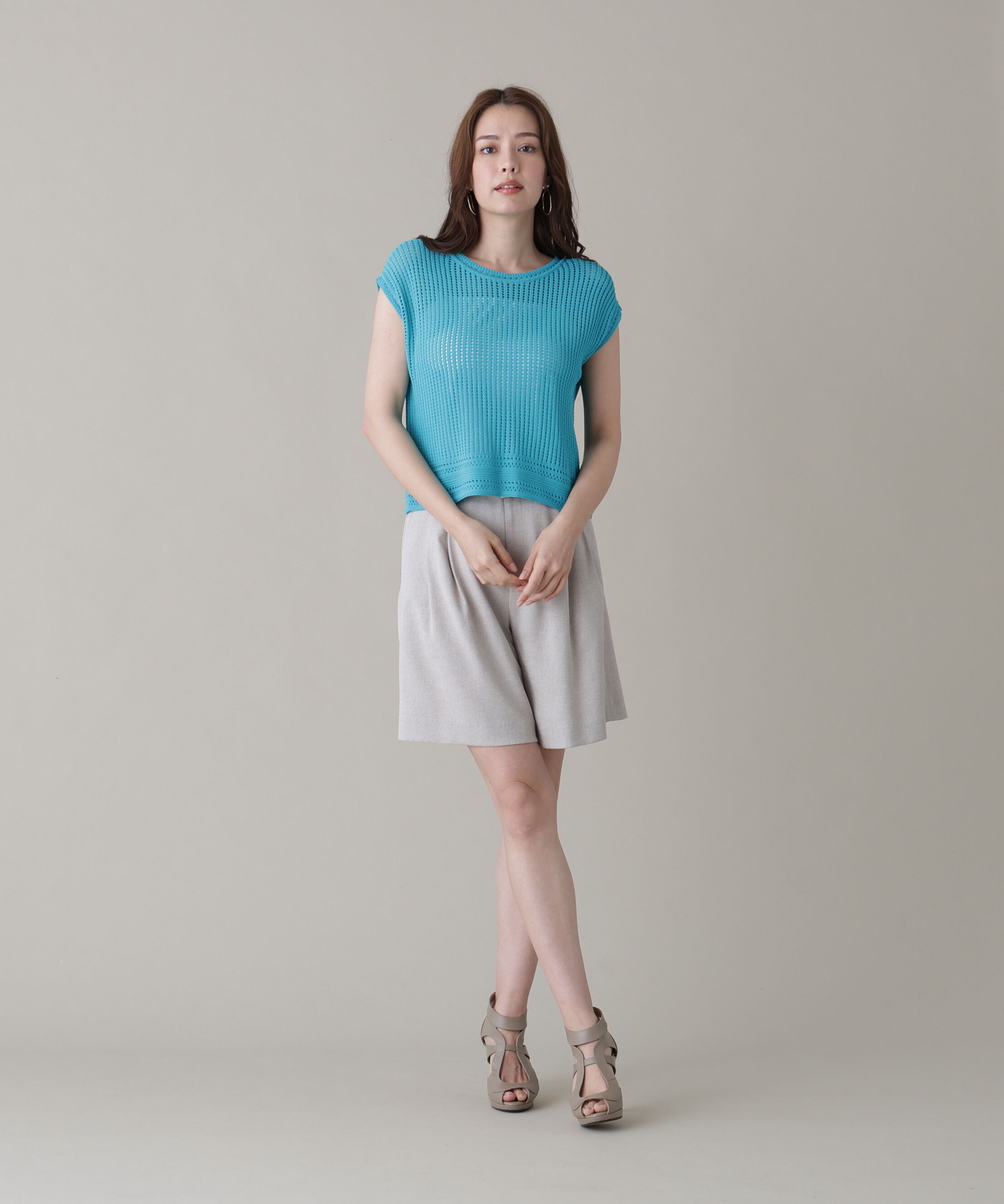  「メッシュニットプルオーバー」|ニット・セーター|