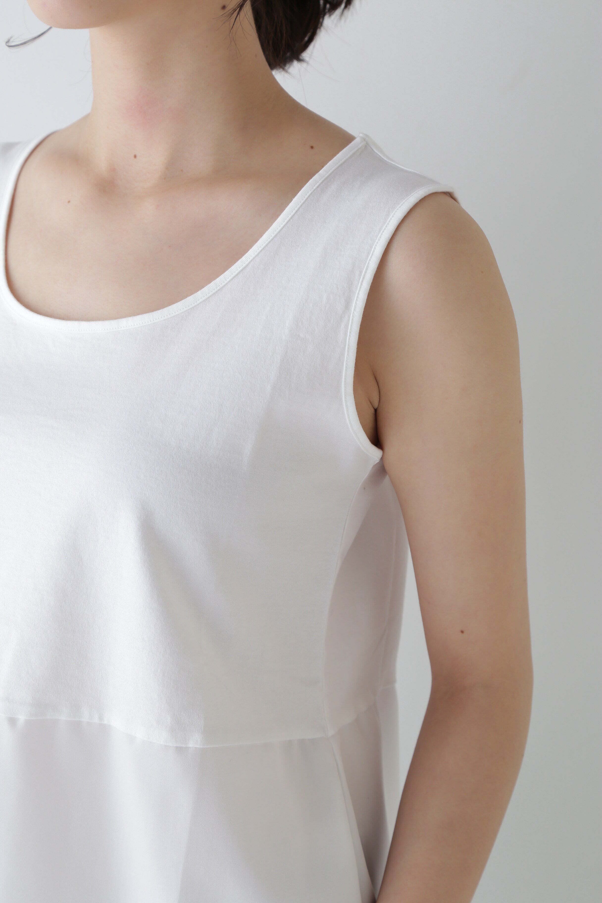  「布帛ドッキングタンクトップ」|Tシャツ・カットソー|