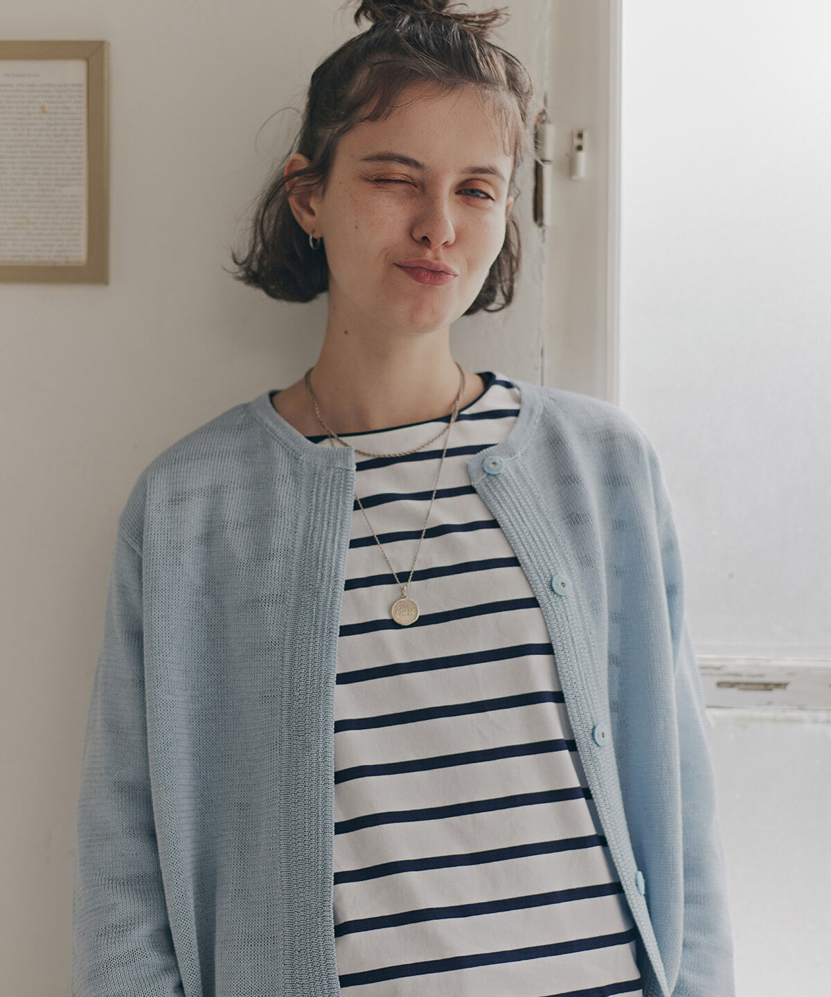  「◆ハイゲージボーダーカットソー」|Tシャツ・カットソー|ネイビーxホワ3