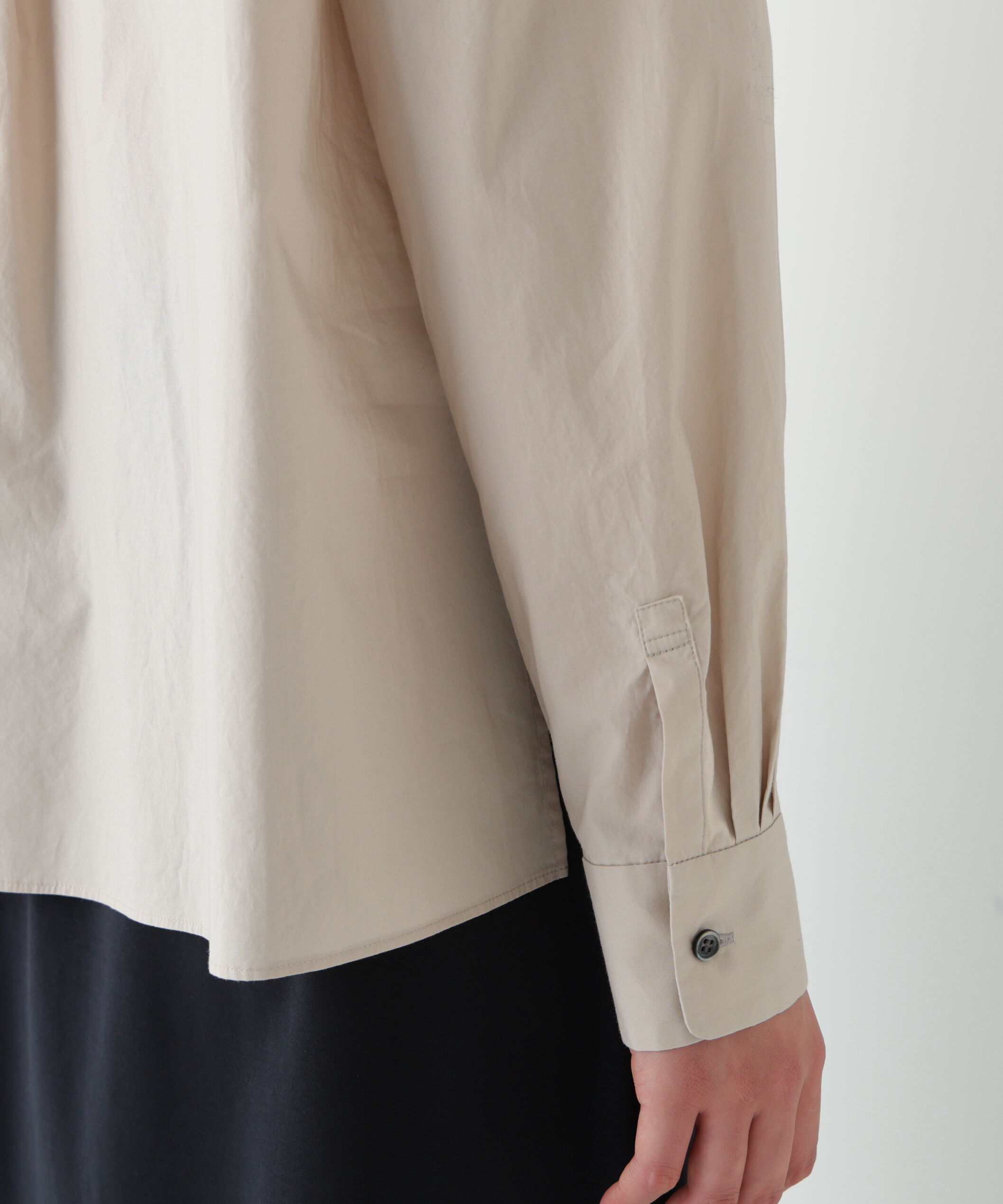  「◆《ウォッシャブル》レースドッキングバンドカラーブラウス」|シャツ・ブラウス|