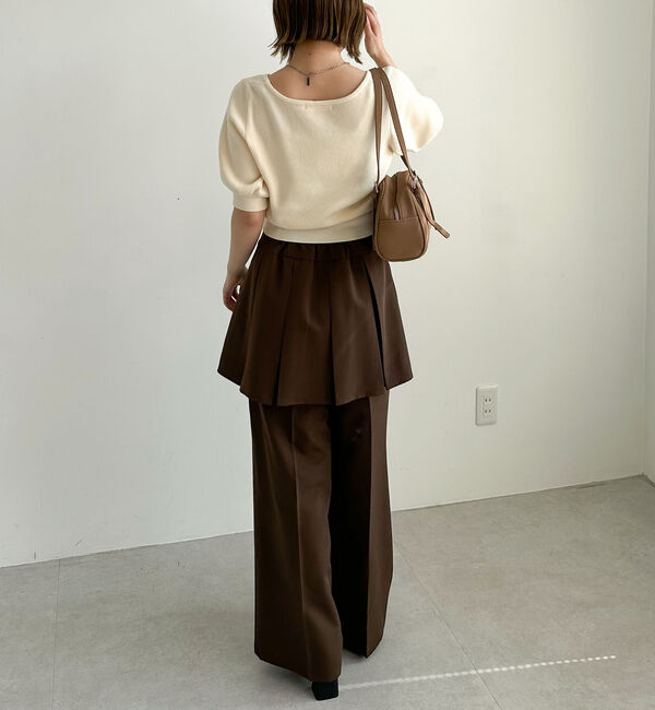 archives「プリーツスカート付レイヤードスラックス」|チノ|