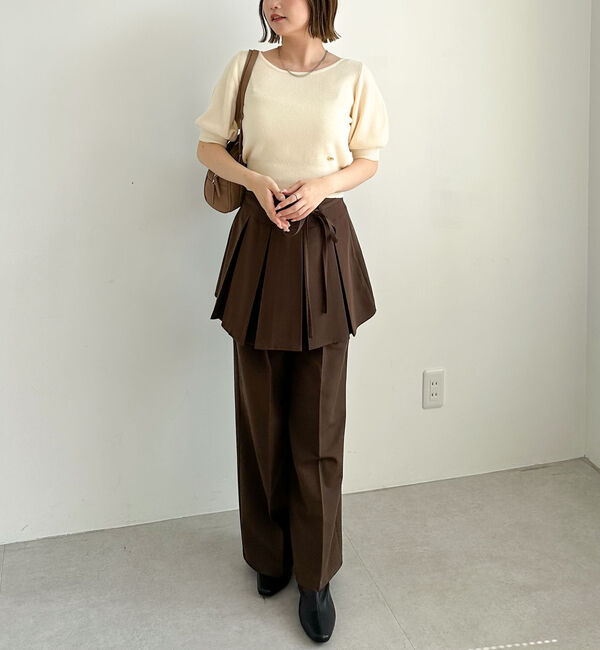 archives「プリーツスカート付レイヤードスラックス」|チノ|