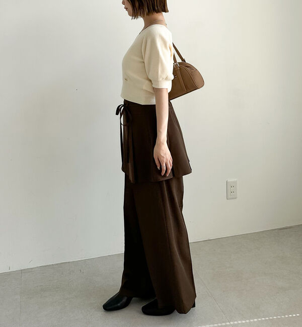 archives「プリーツスカート付レイヤードスラックス」|チノ|