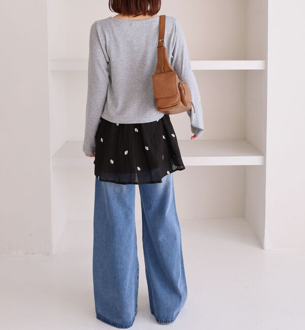 archives「花柄刺繍ミニキャミワンピース」|ワンピース|