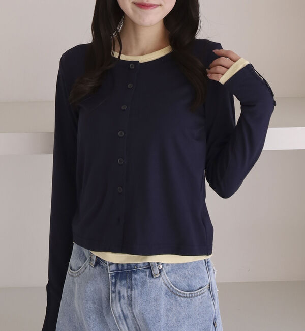 archives「シアーカットカーデ／ロングスリーブＴＯＰＳ」|カーディガン|