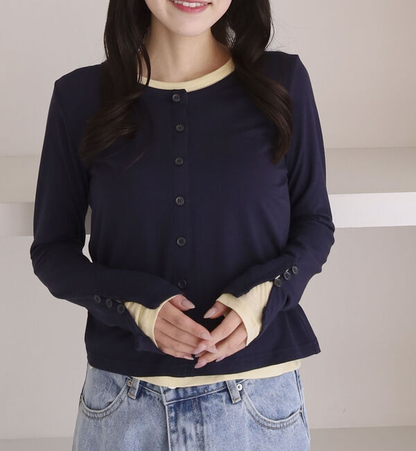 archives「シアーカットカーデ／ロングスリーブＴＯＰＳ」|カーディガン|