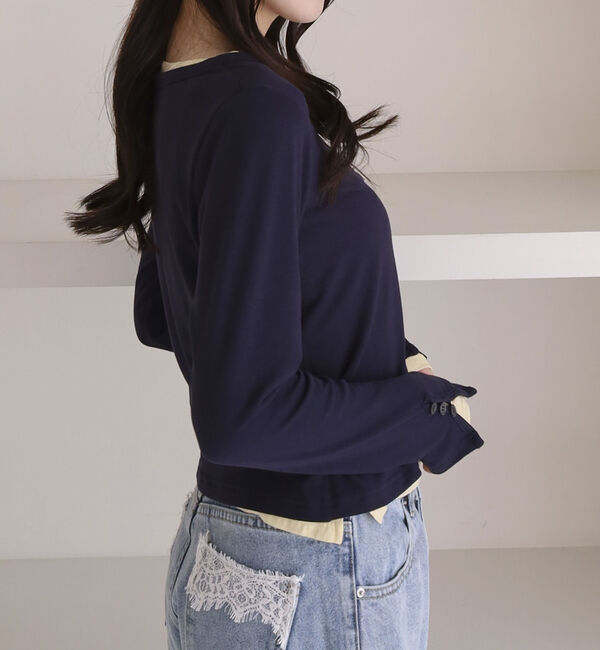 archives「シアーカットカーデ／ロングスリーブＴＯＰＳ」|カーディガン|