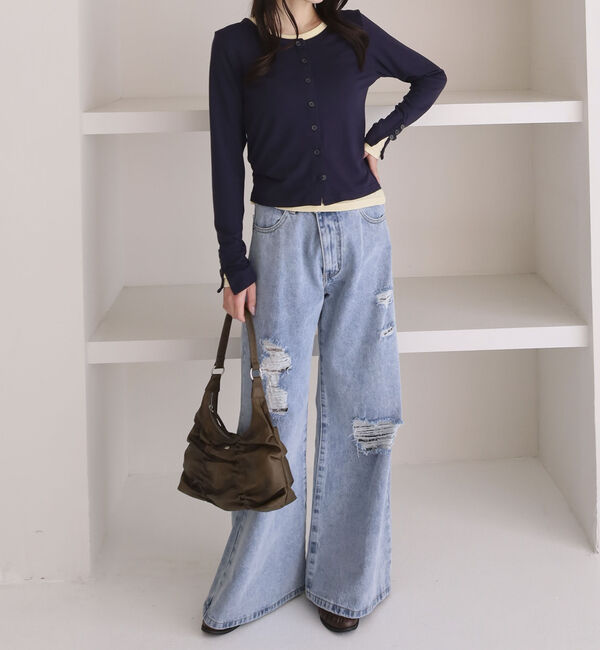 archives「シアーカットカーデ／ロングスリーブＴＯＰＳ」|カーディガン|