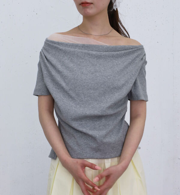 archives「チュールレイヤードタックドレープカットＴＯＰＳ」|Tシャツ・カットソー|