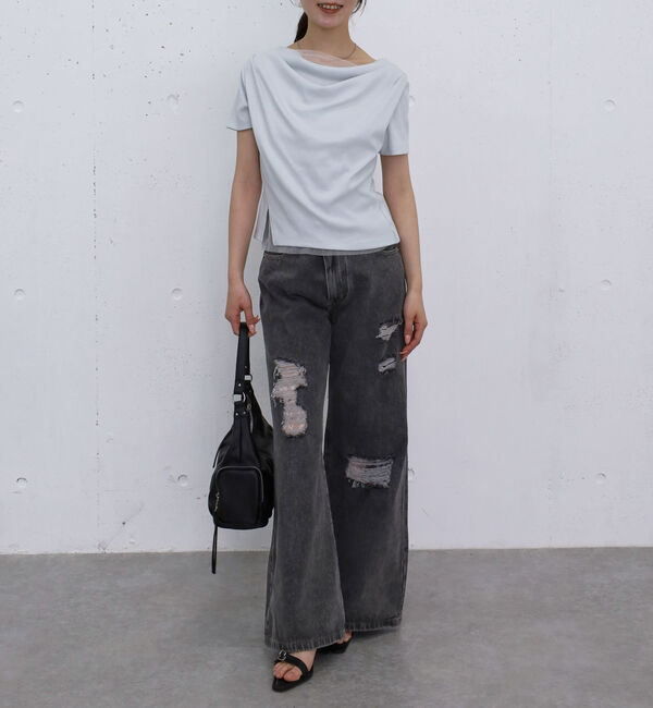 archives「チュールレイヤードタックドレープカットＴＯＰＳ」|Tシャツ・カットソー|