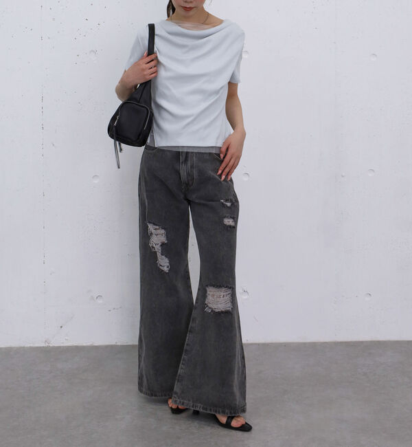 archives「チュールレイヤードタックドレープカットＴＯＰＳ」|Tシャツ・カットソー|