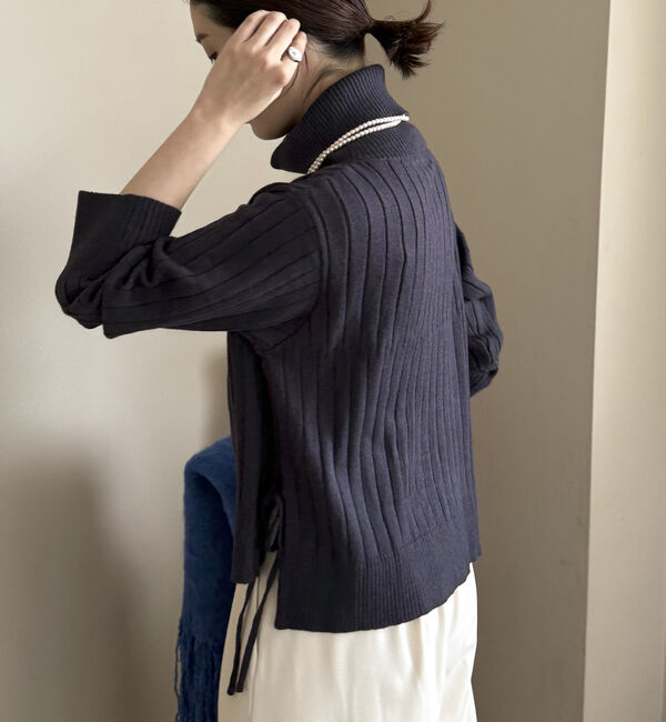 Doux archives「オフタートルワイドリブニット」|ニット・セーター|