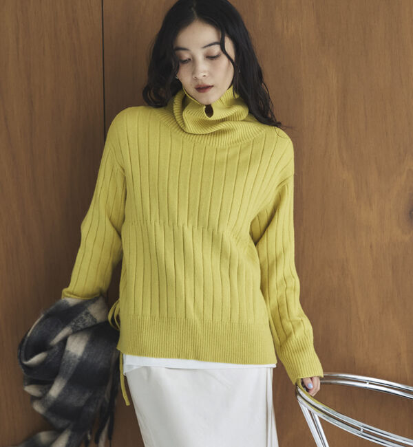 Doux archives「オフタートルワイドリブニット」|ニット・セーター|YELLOW