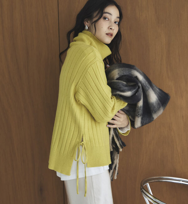 Doux archives「オフタートルワイドリブニット」|ニット・セーター|