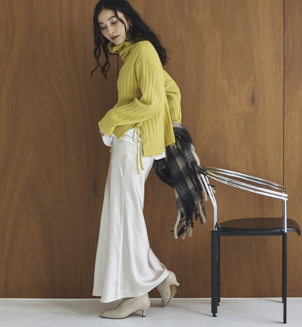 Doux archives「オフタートルワイドリブニット」|ニット・セーター|