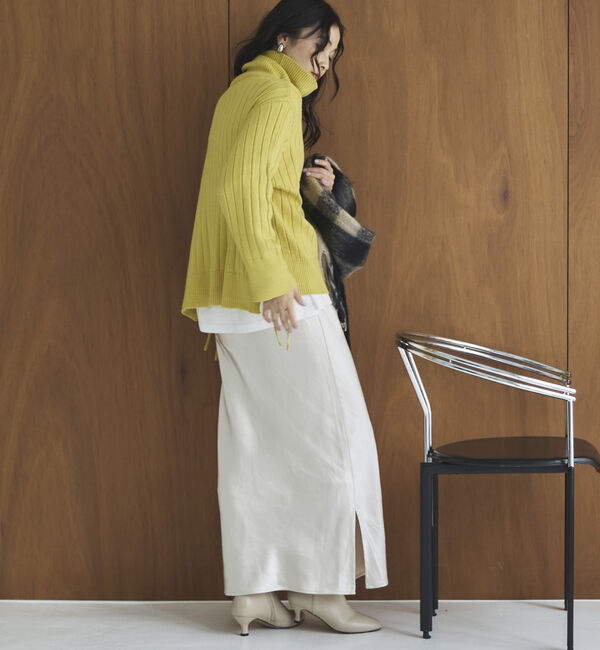 Doux archives「オフタートルワイドリブニット」|ニット・セーター|