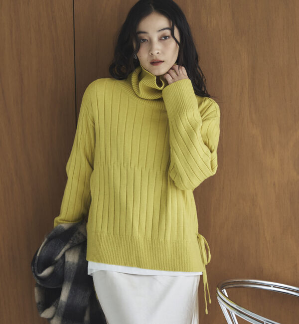 Doux archives「オフタートルワイドリブニット」|ニット・セーター|