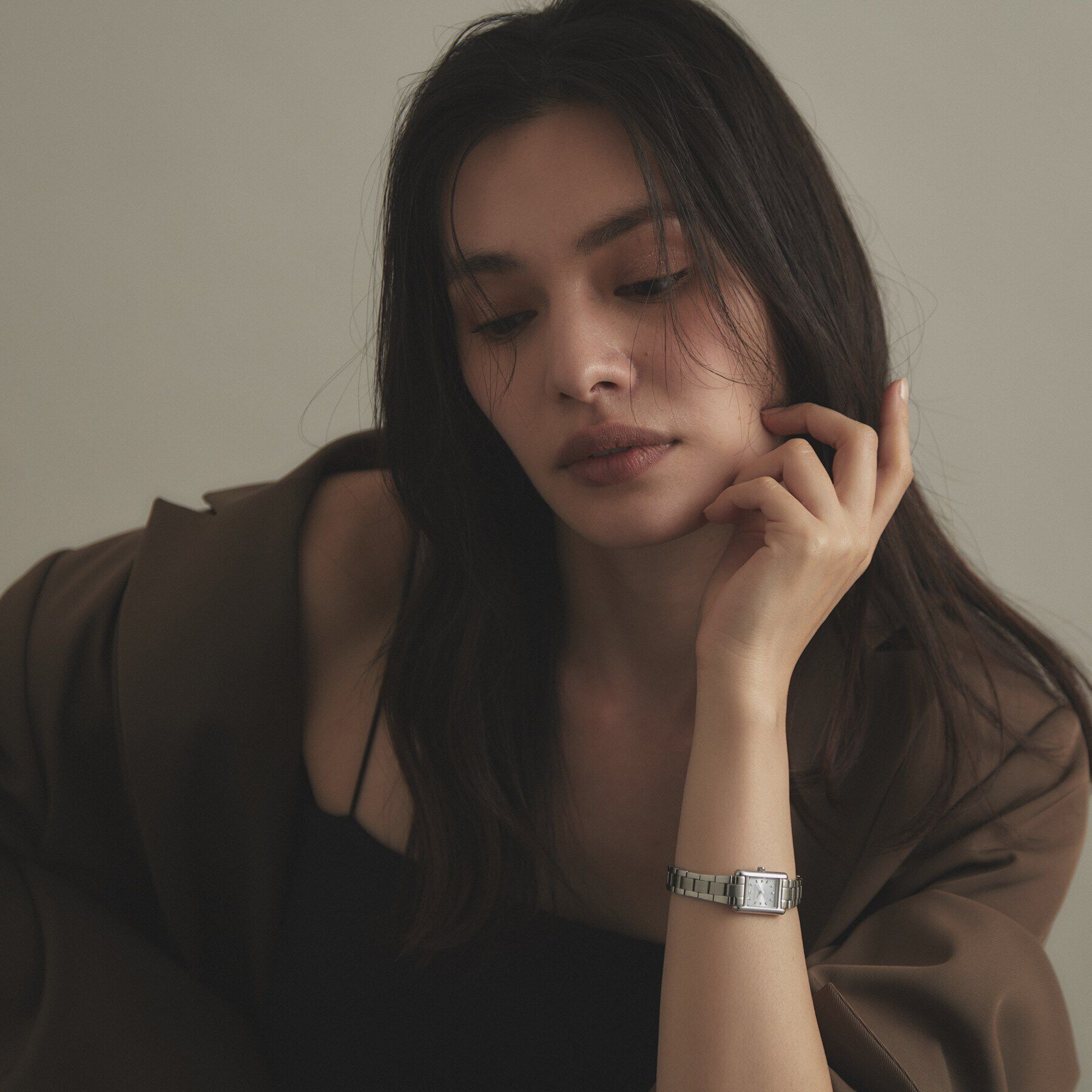 COCOSHNIK「SSスクエアメタルバンド ウォッチ（シルバー旭光ダイヤモンド）」|腕時計|