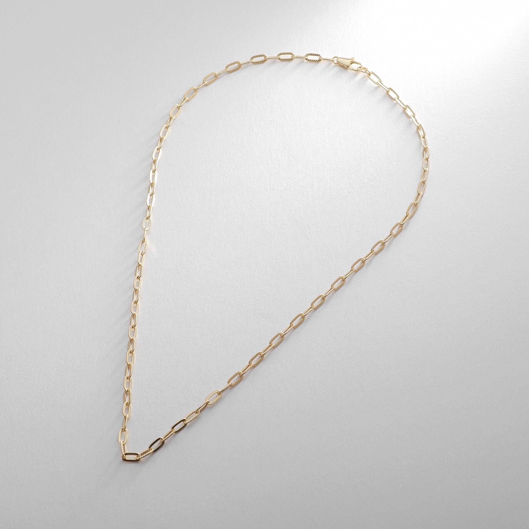 COCOSHNIK「K18中空プレイドケーブルチェーン ネックレス」|ネックレス|