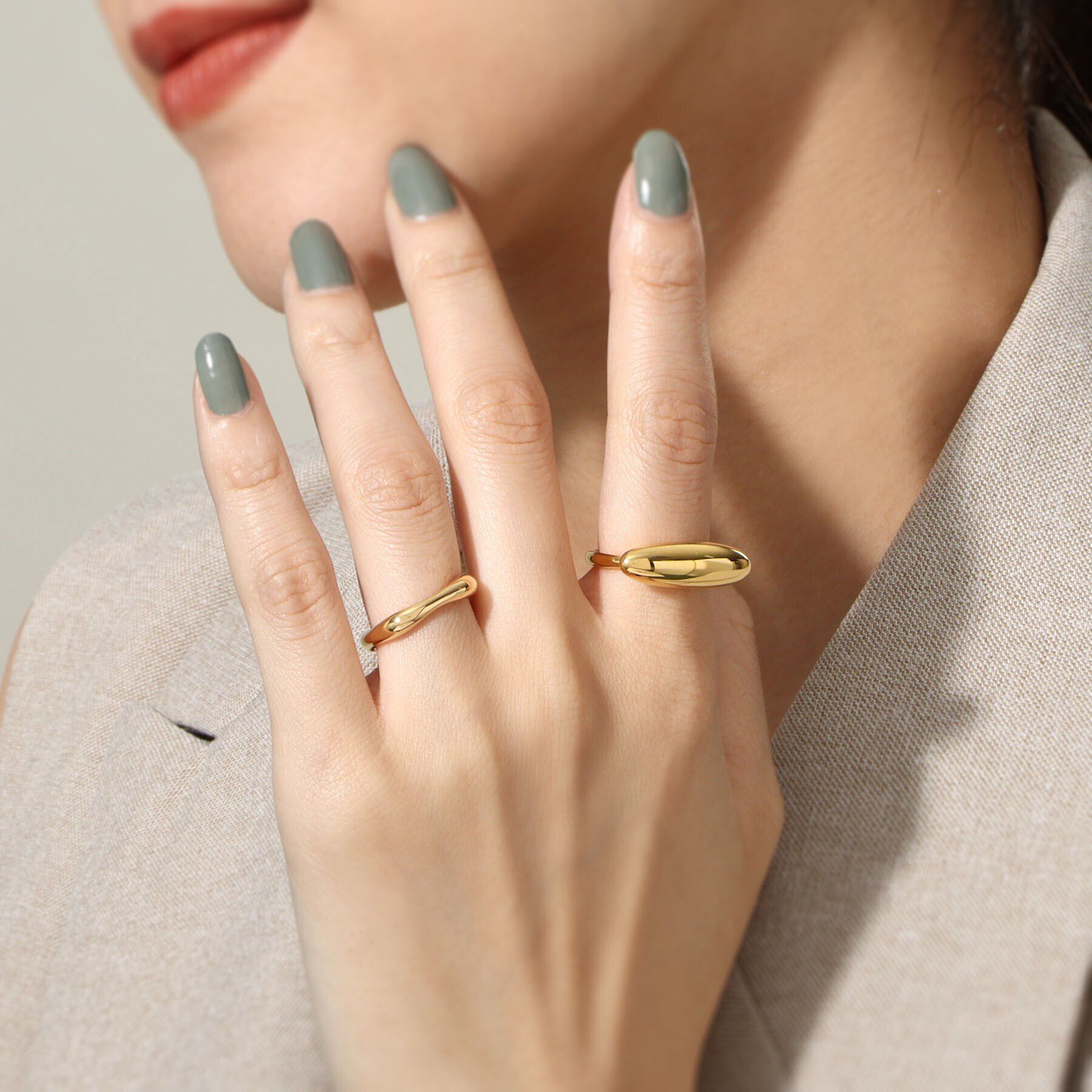 COCOSHNIK ONKITSCH「シルバー オーバルモチーフ ラージリング GP」|リング|