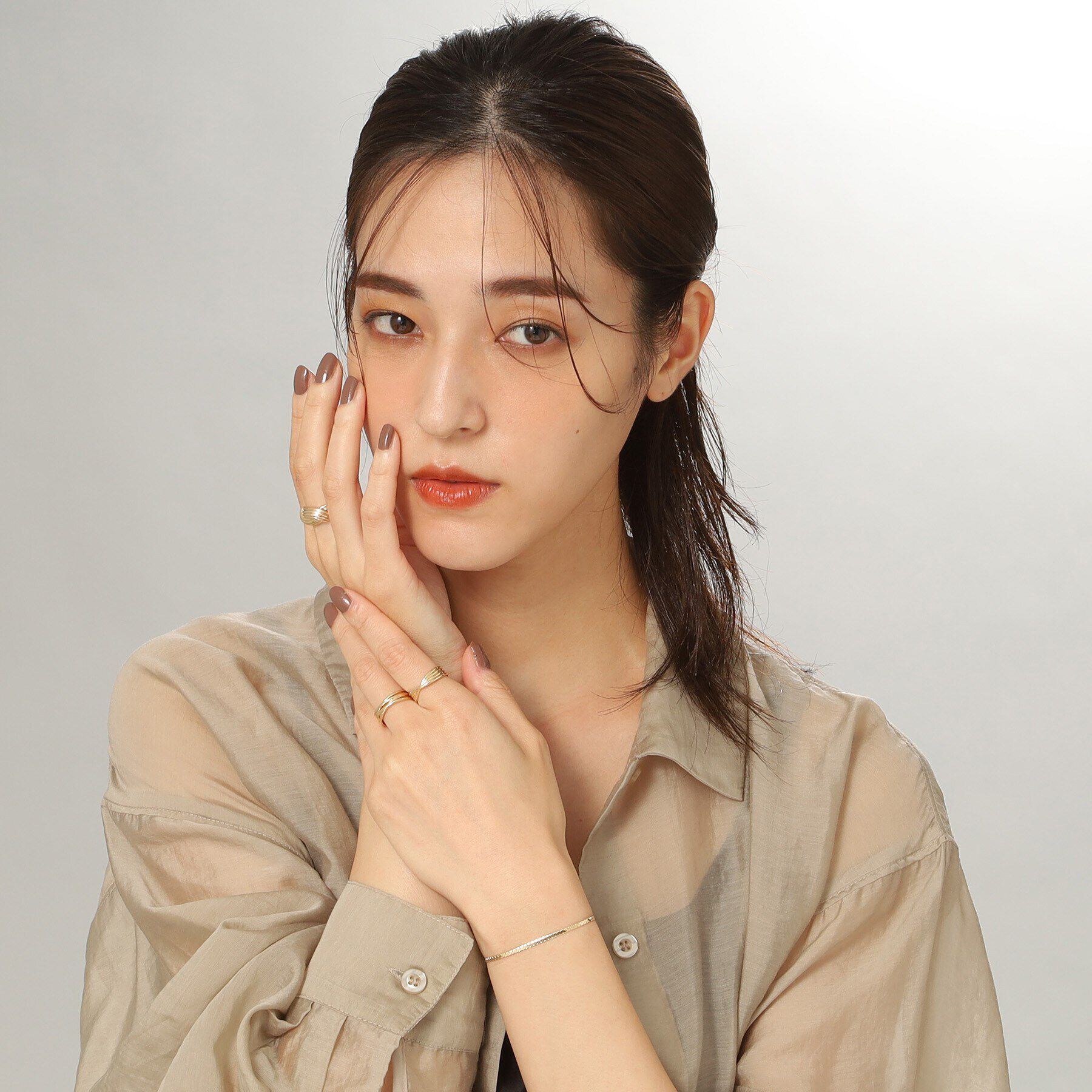 COCOSHNIK「K10ブランチクロス リング」|リング|