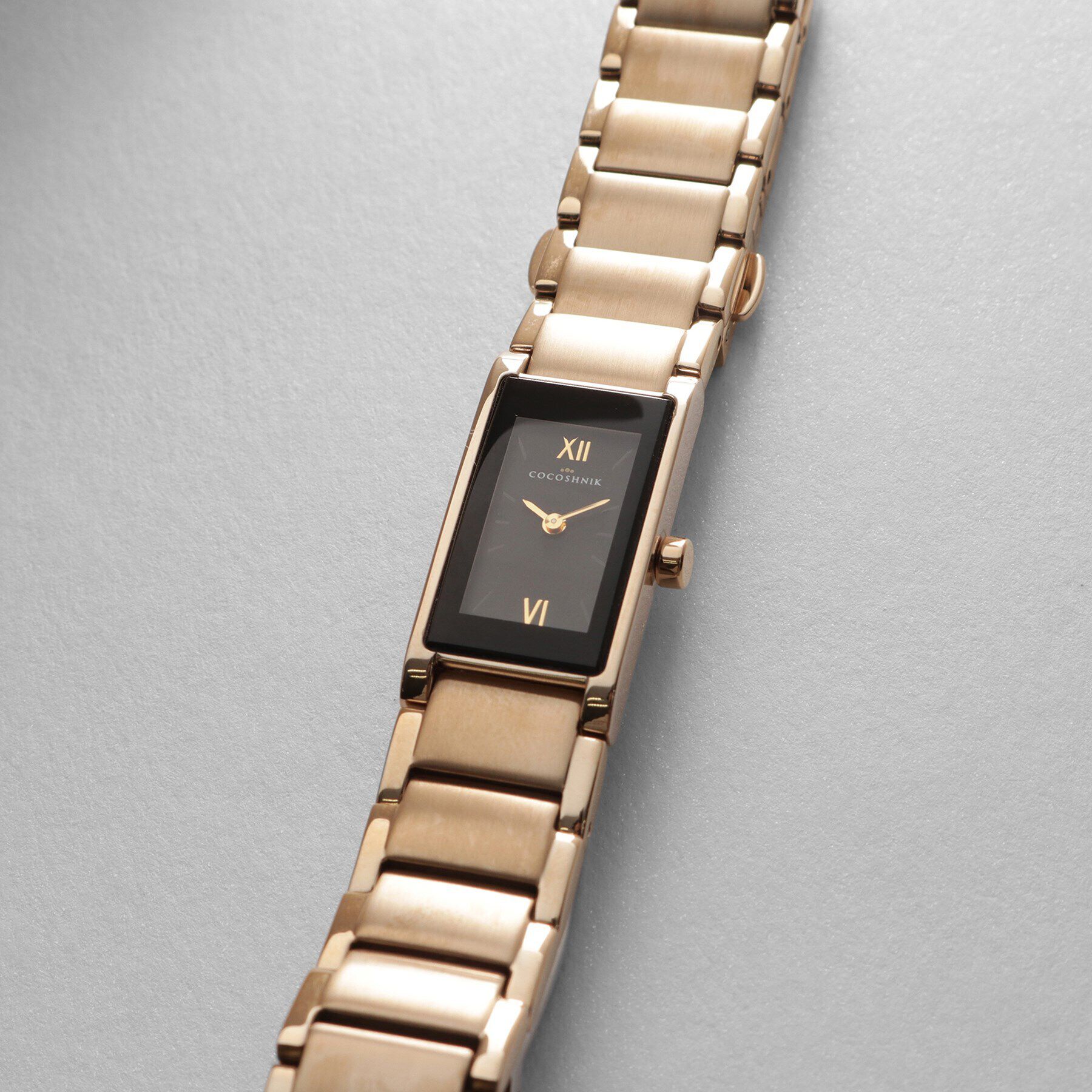 COCOSHNIK「RGスクエア3連バンド ウォッチ（ブラックマット）」|腕時計|