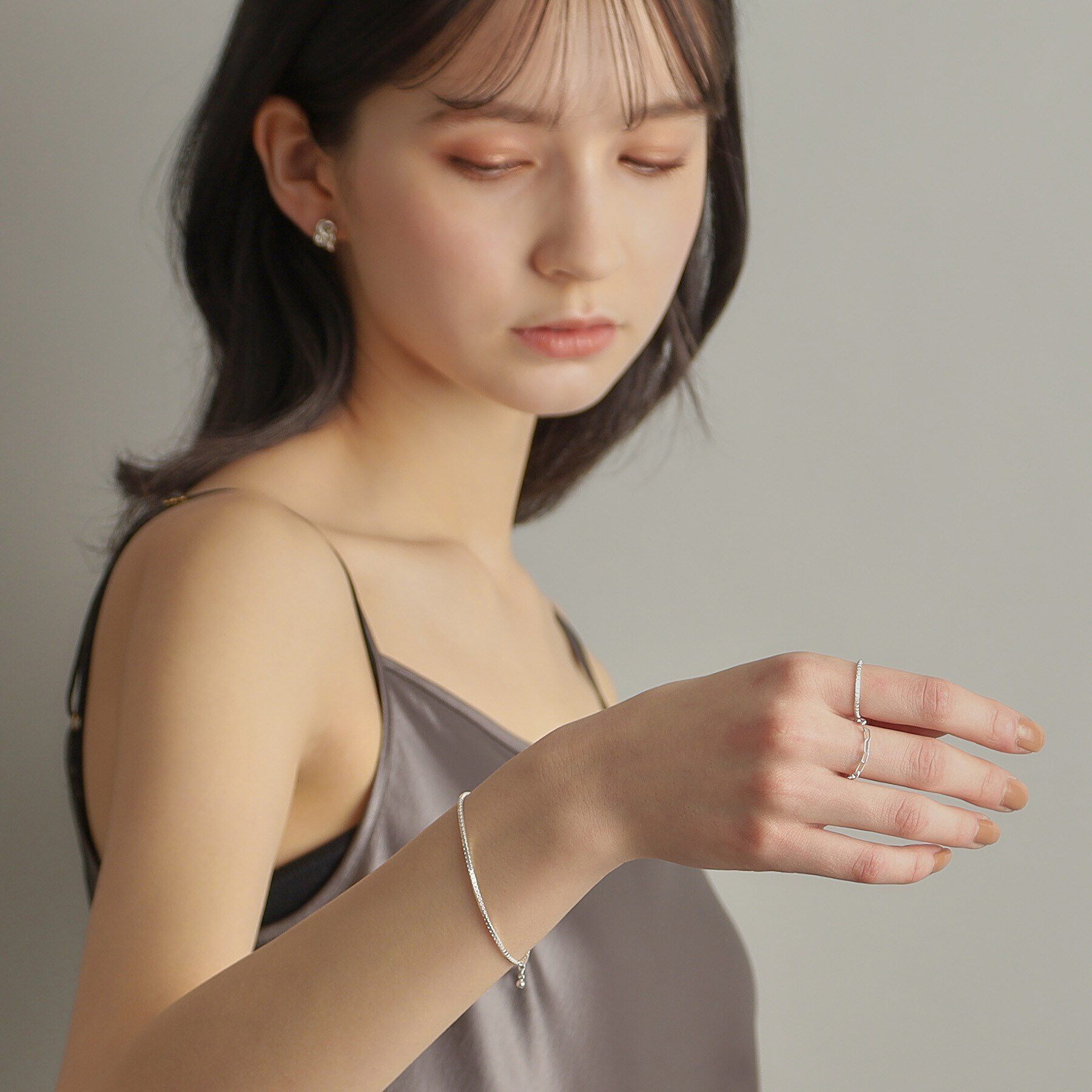 COCOSHNIK ONKITSCH「シルバー チェーンリング フラットケーブル」|リング|