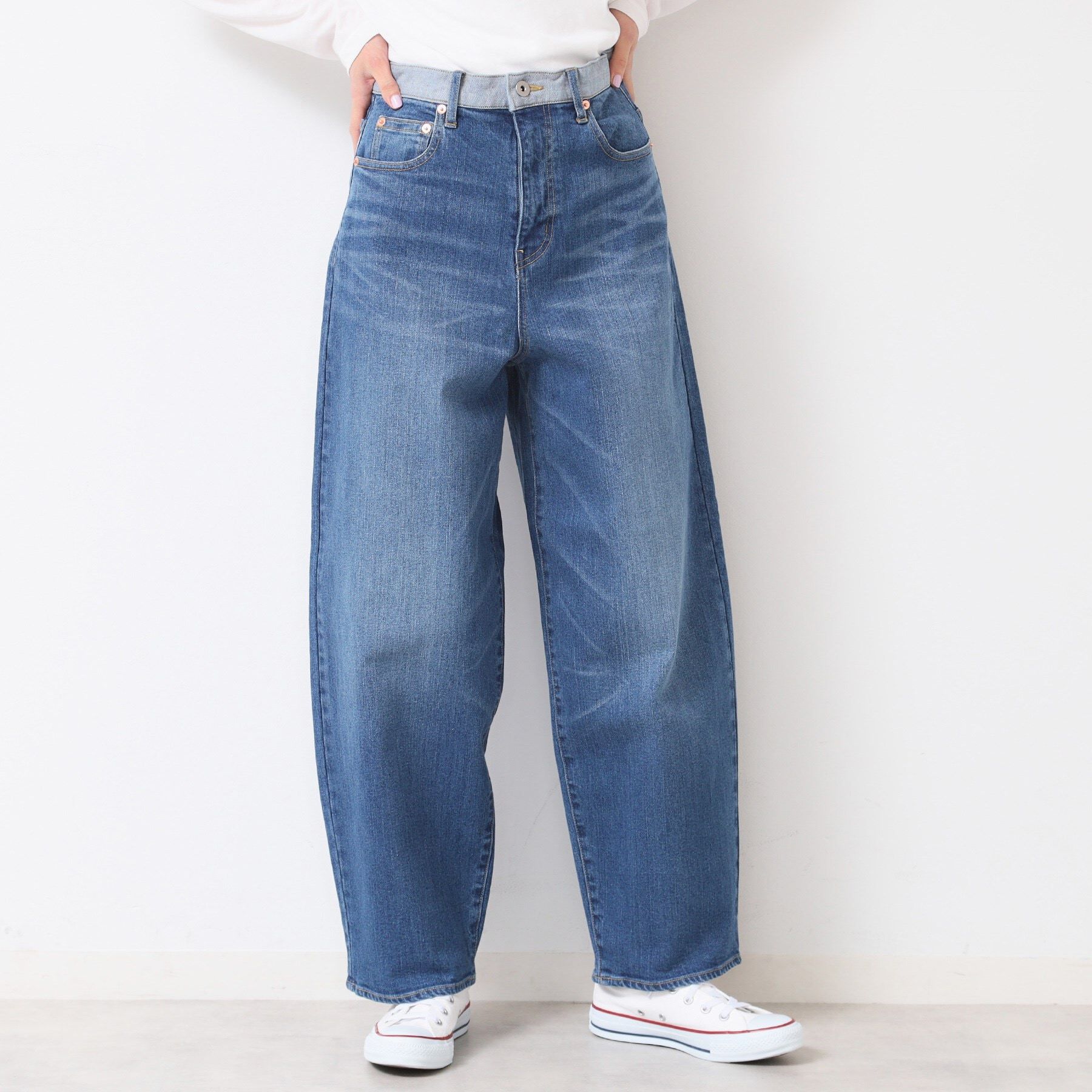 Dessin「【洗える】デニムカーブパンツ」|デニム|