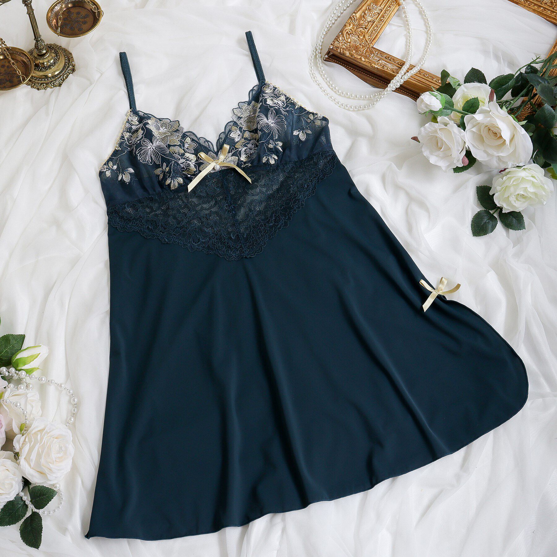 Risa Magli「アルメル スリップ」|キャミソール|グリーン(022)