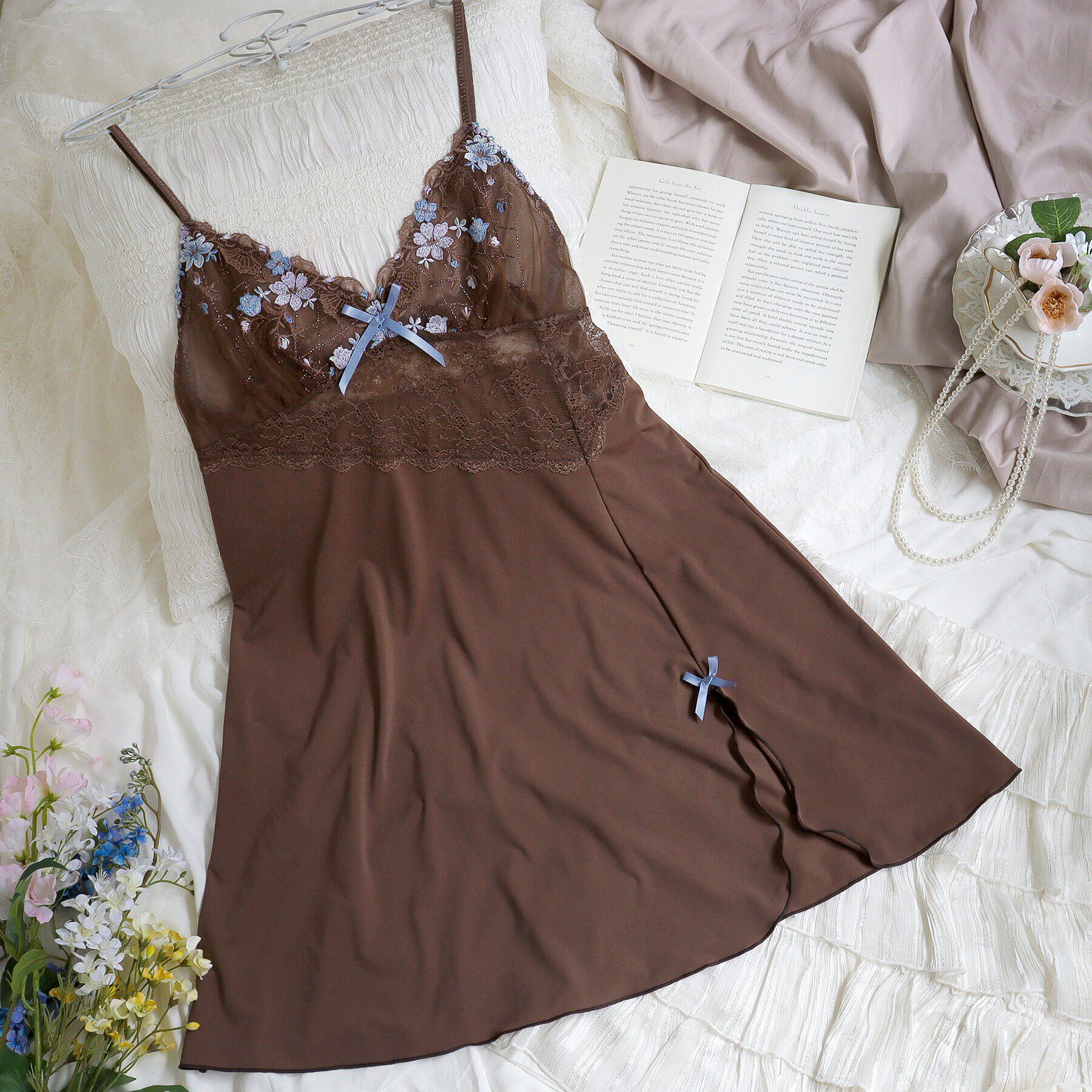 Risa Magli「ハーパー スリップ」|キャミソール|ブラウン(043)