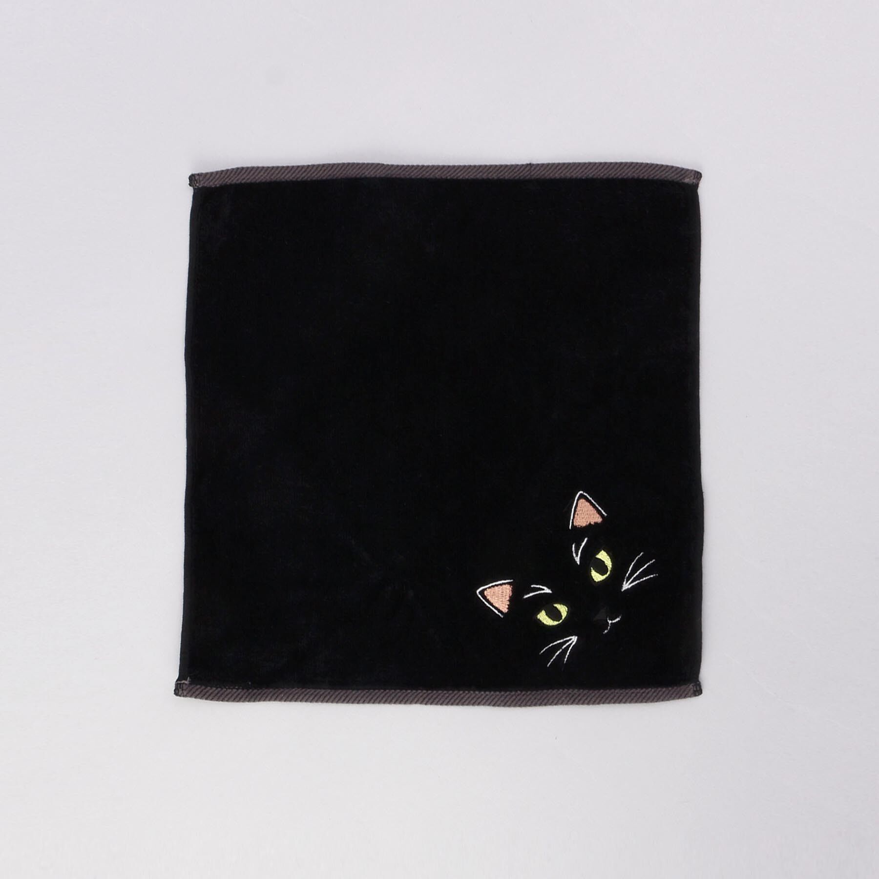 212 KITCHEN STORE「うちの子メイトはんかち 黒猫ブラック」|ハンカチ|