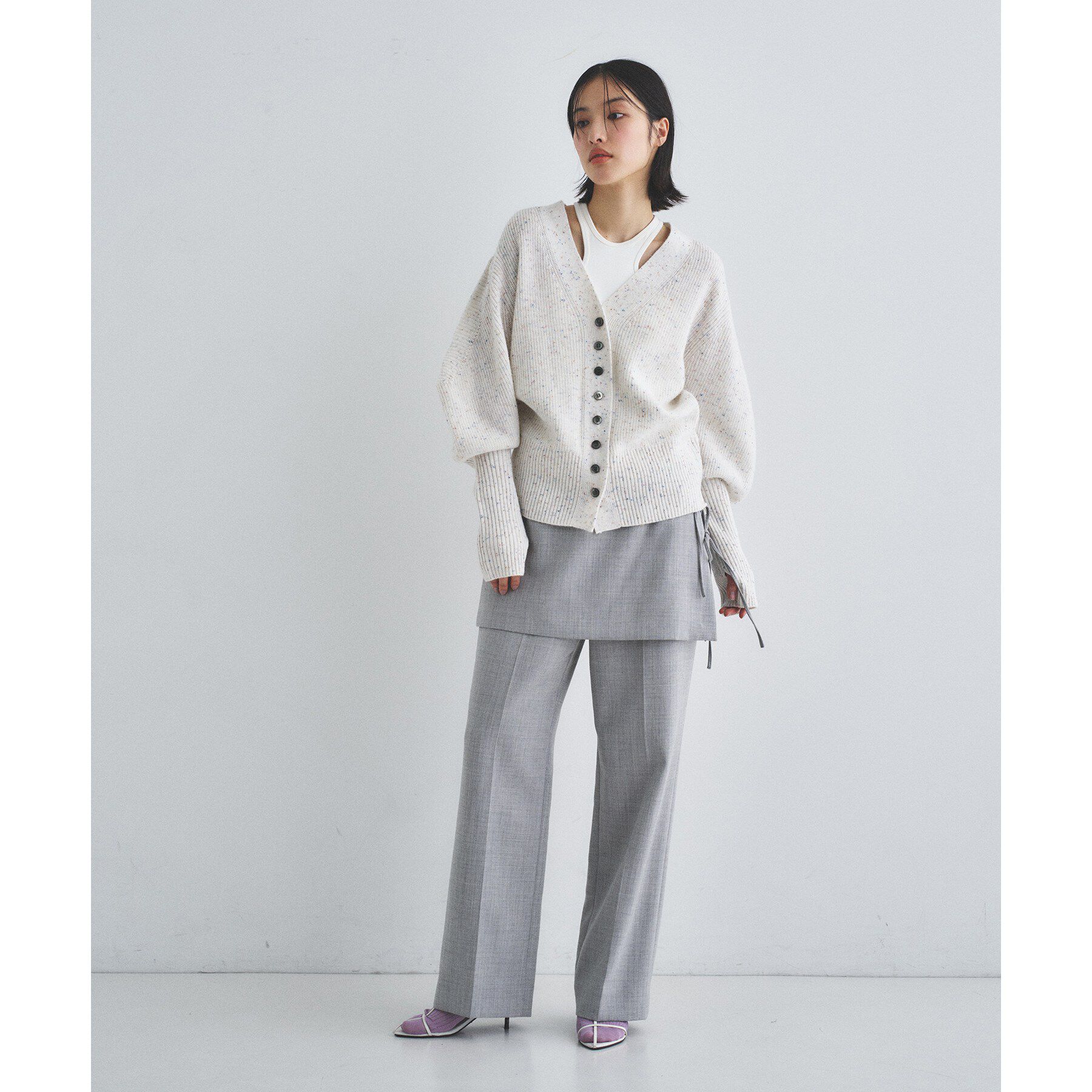 CODE A「piedi nudi｜BRIGHT RIB HIGH SOX」|ソックス|